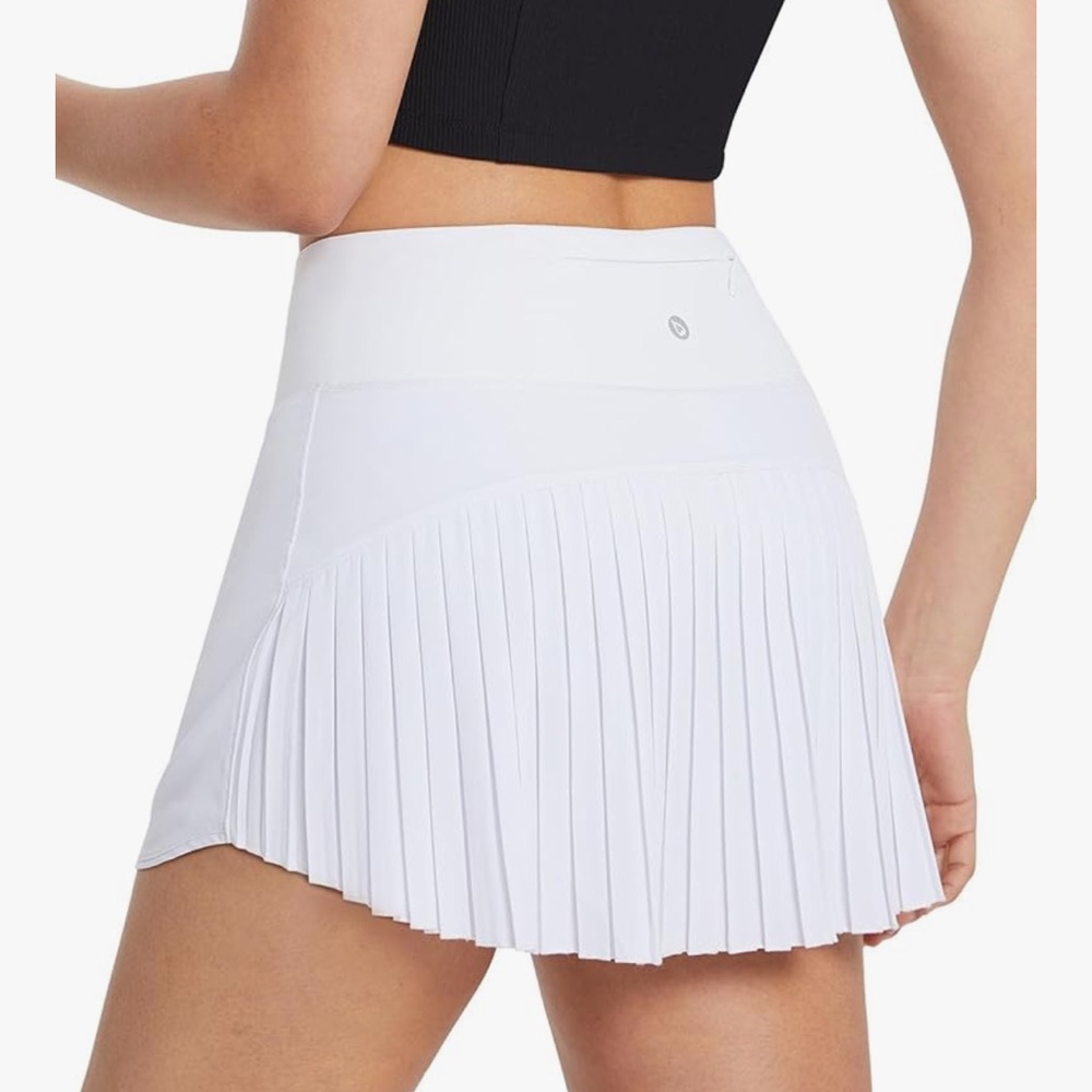 Baleaf White Pleated Mini Skirt